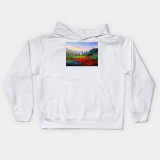 The castle on the mountain Kids Hoodie